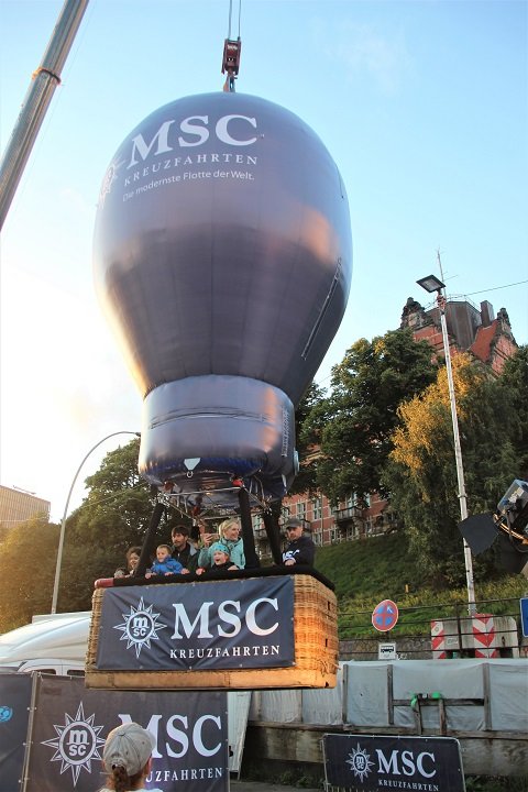Hamburg Cruise Days MSC Heißluftballon